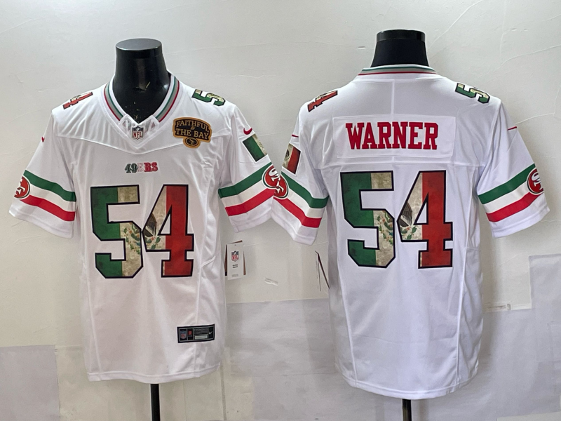 Men 2025 Nike San Francisco 49ers #54 Warner white Mexico Limited NFL Jersey 004->san francisco 49ers->NFL Jersey